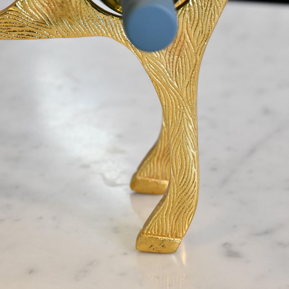 Close up of "Stag" Wine Rack legs 