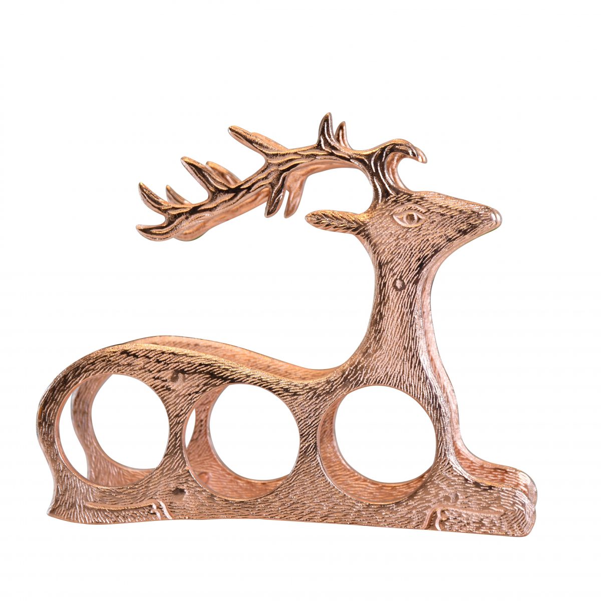 Copper "Laying Stag" Wine Rack 