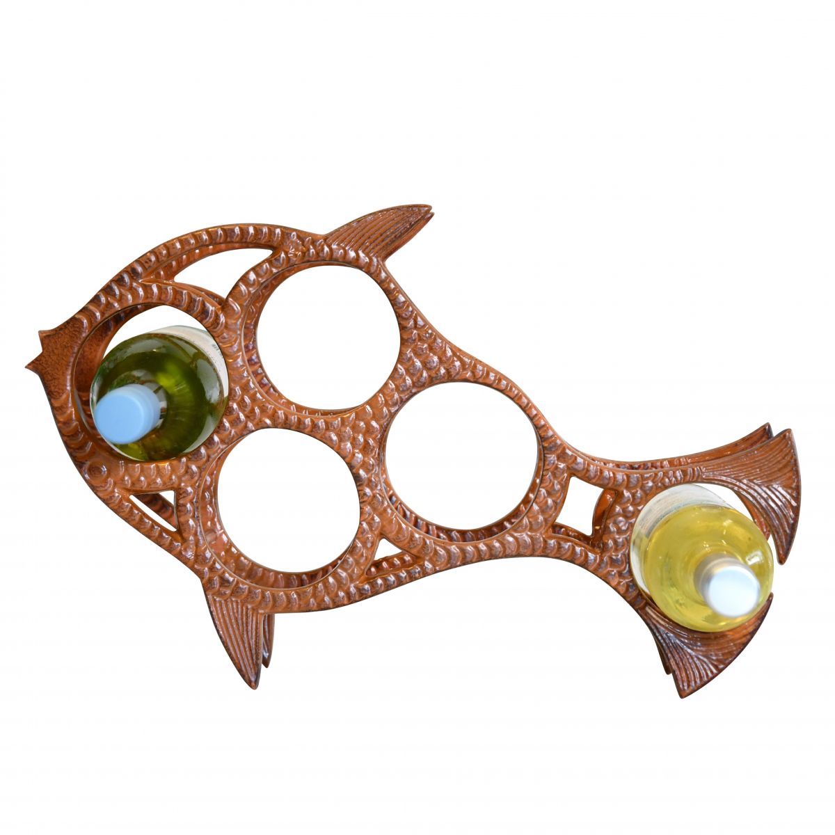 Rustic "Fish" Wine Rack 