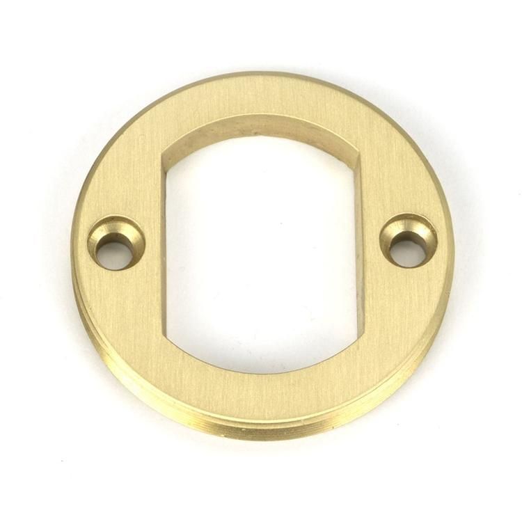 Backplate for Satin Brass "Circular" Euro Escutcheon - 53mm x 11mm