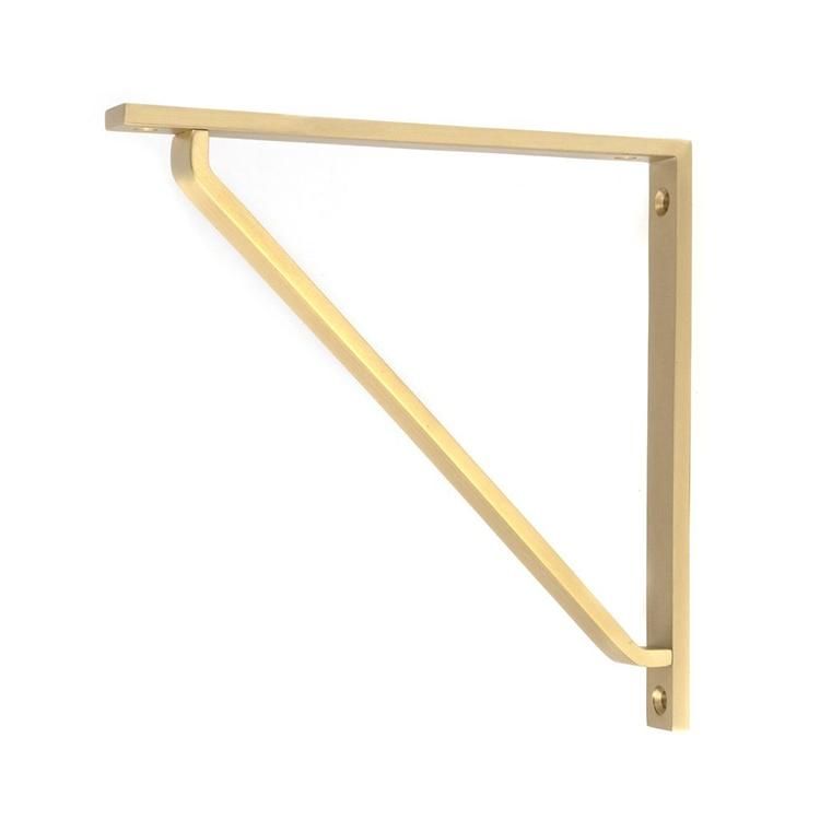 Satin Brass "Emmanuel" Modern Shelf Bracket - 200mm x 200mm