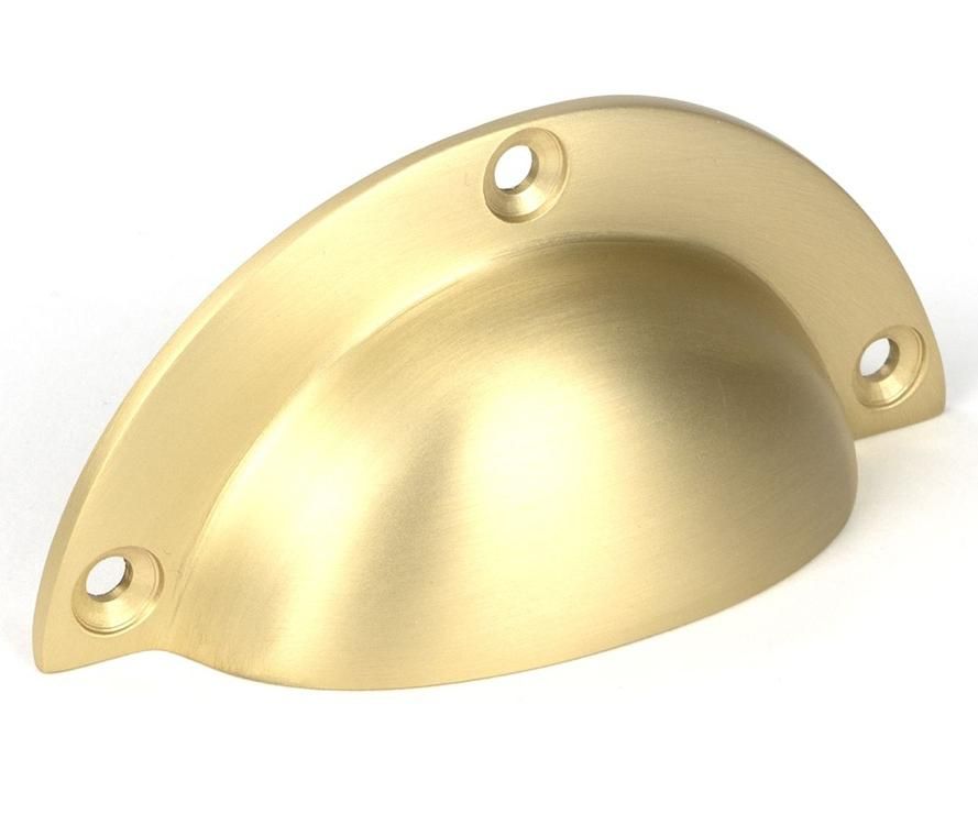 Satin Brass 4" Drawer Pull - 93mm x 40mm