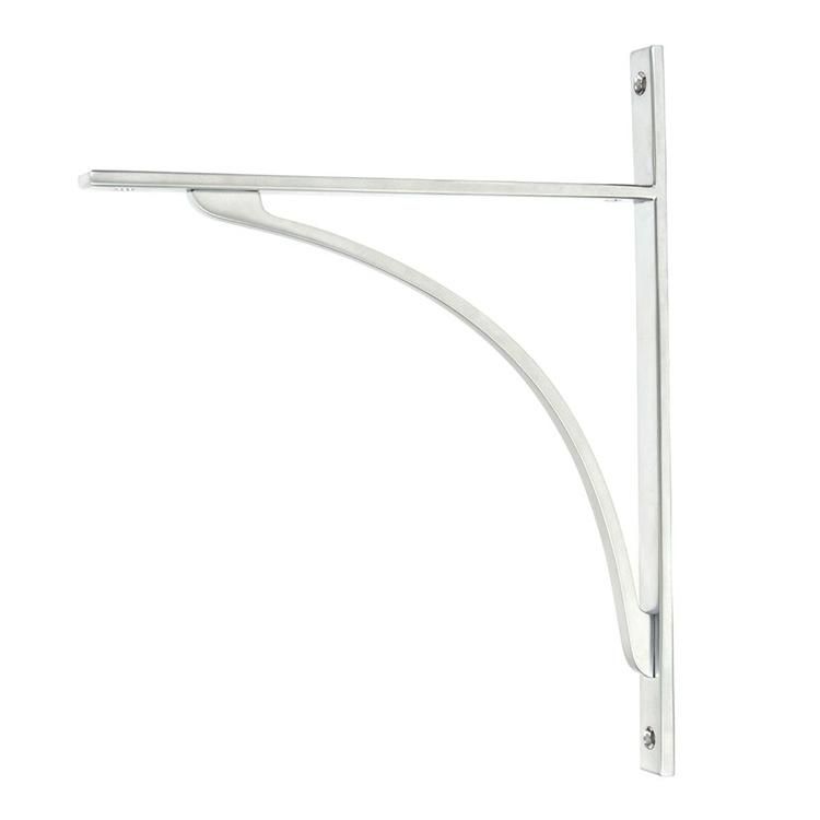 Satin Chrome "Appleton" Traditional Arched Shelf Bracket - 314mm x 250mm