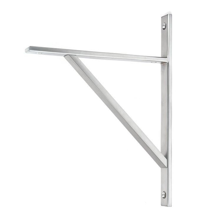 Satin Chrome "Claremont" Traditional Shelf Bracket - 260mm x 200mm