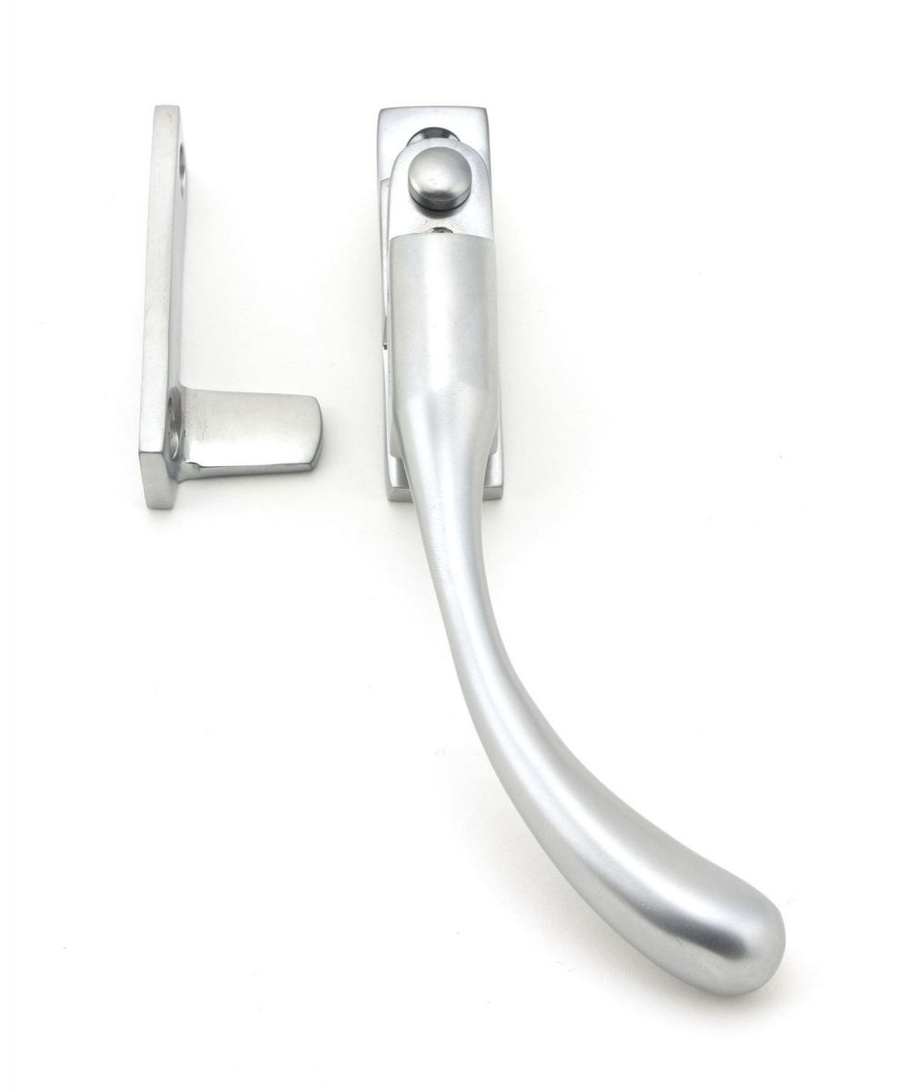 Satin Chrome Night-Vent Locking Window Fastener - Right Handed