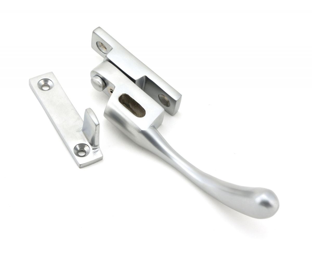 Satin Chrome Night-Vent Locking Window Fastener - Right Handed Parts