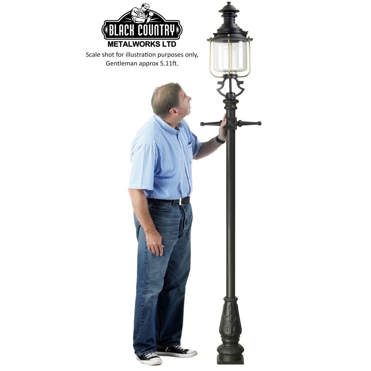 Scale image of belgravia lamp post set