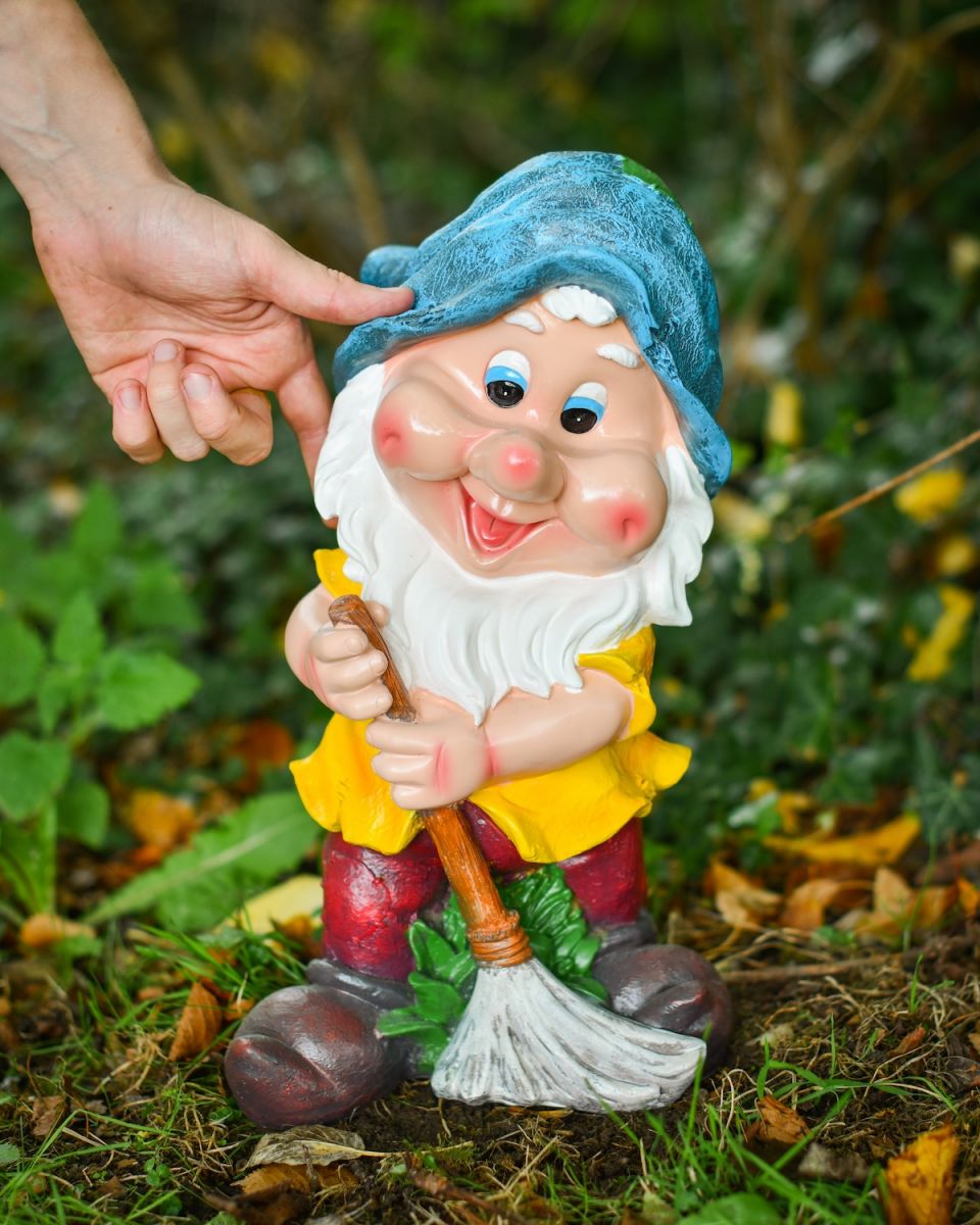 Scale image of colourful outdoor gnome ornament