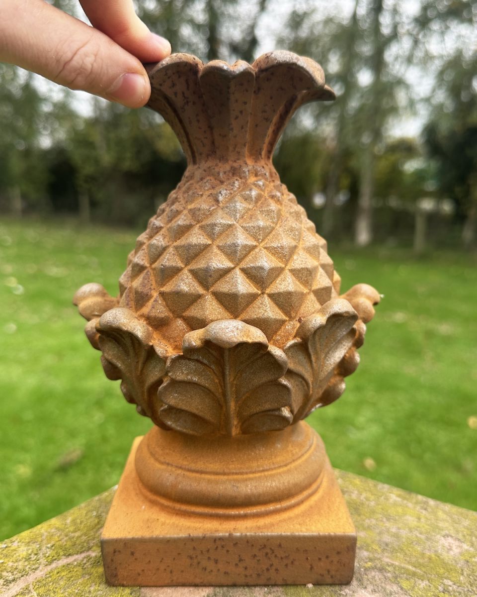 Scale image of pineapple garden sculpture