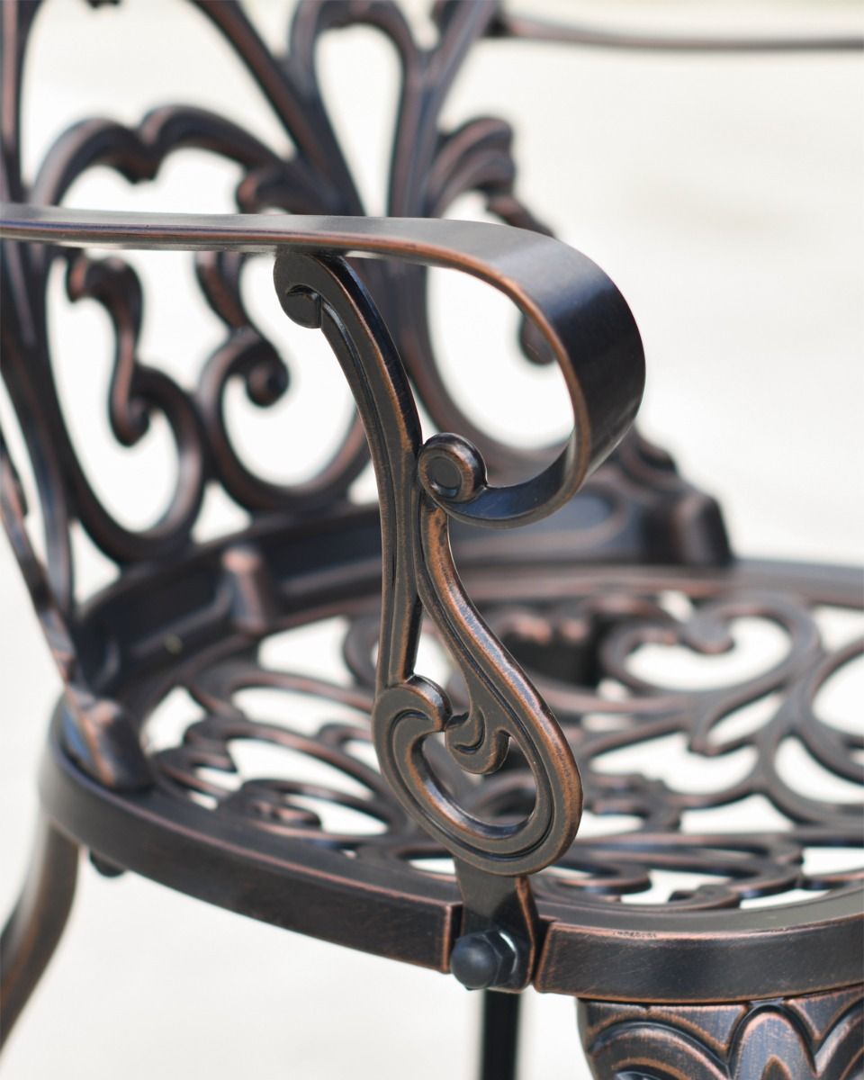 Scroll Effect Arm On Garden Chair 