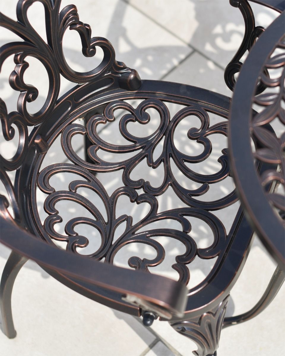 Scroll Effect Copper Garden Chair 