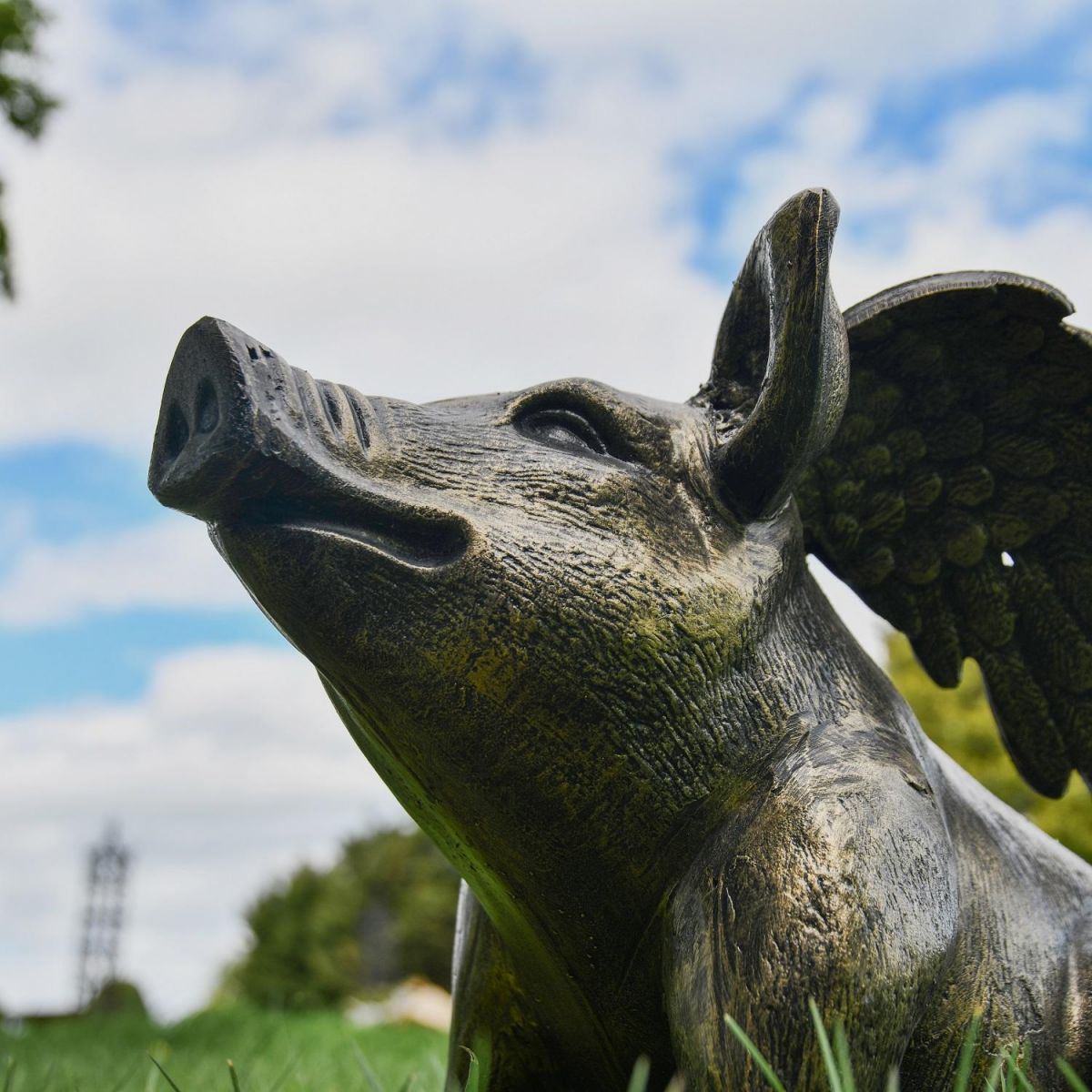 Side view of Pig Sculpture 