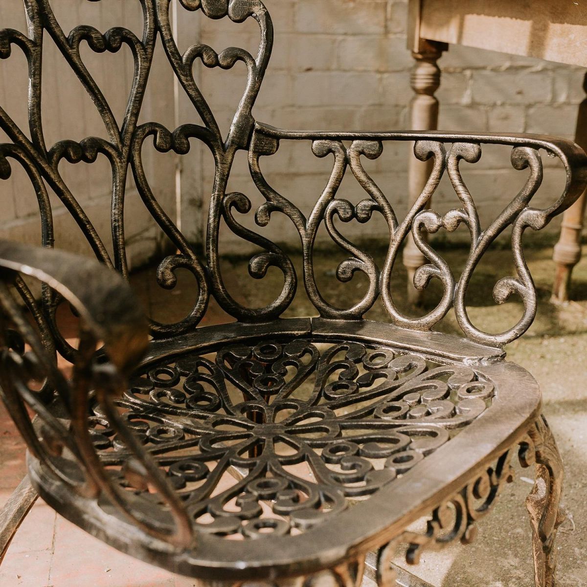 Brushed Gold "Lumley" Rocking Chair 