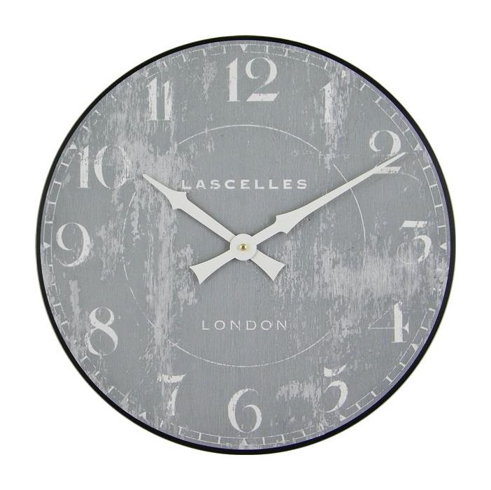 Shabby Chic Grey Wall Clock