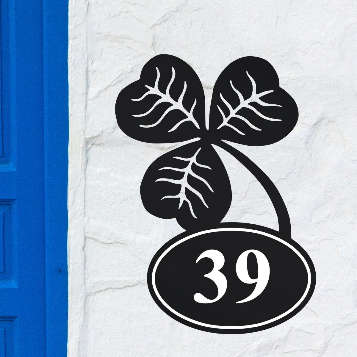 Shamrock House Number Sign
