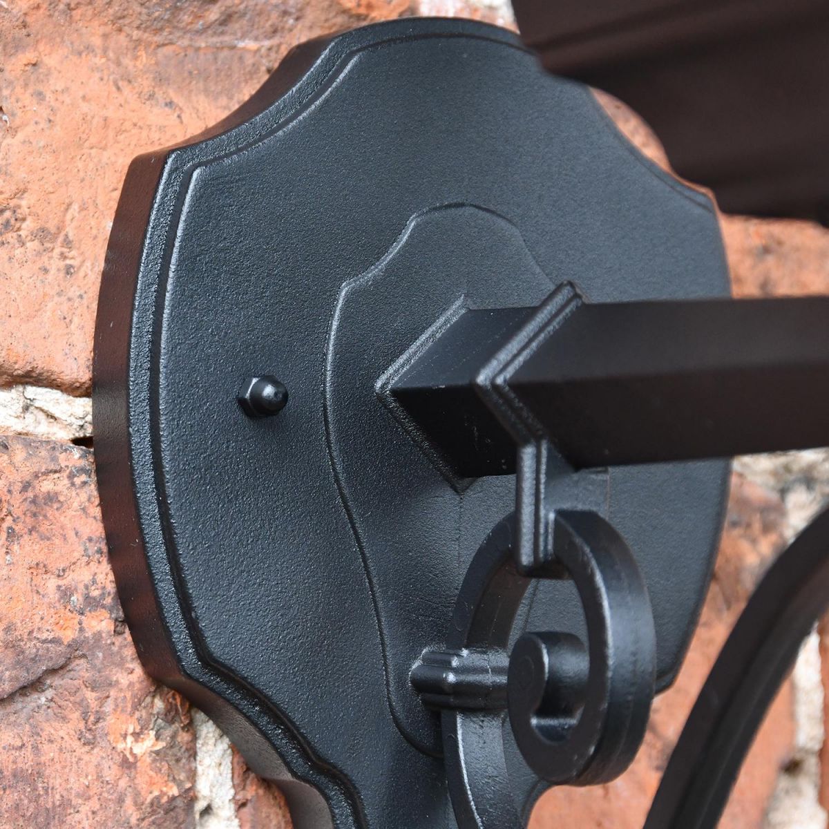 Close-up of the Back Plate on the Wall Lantern