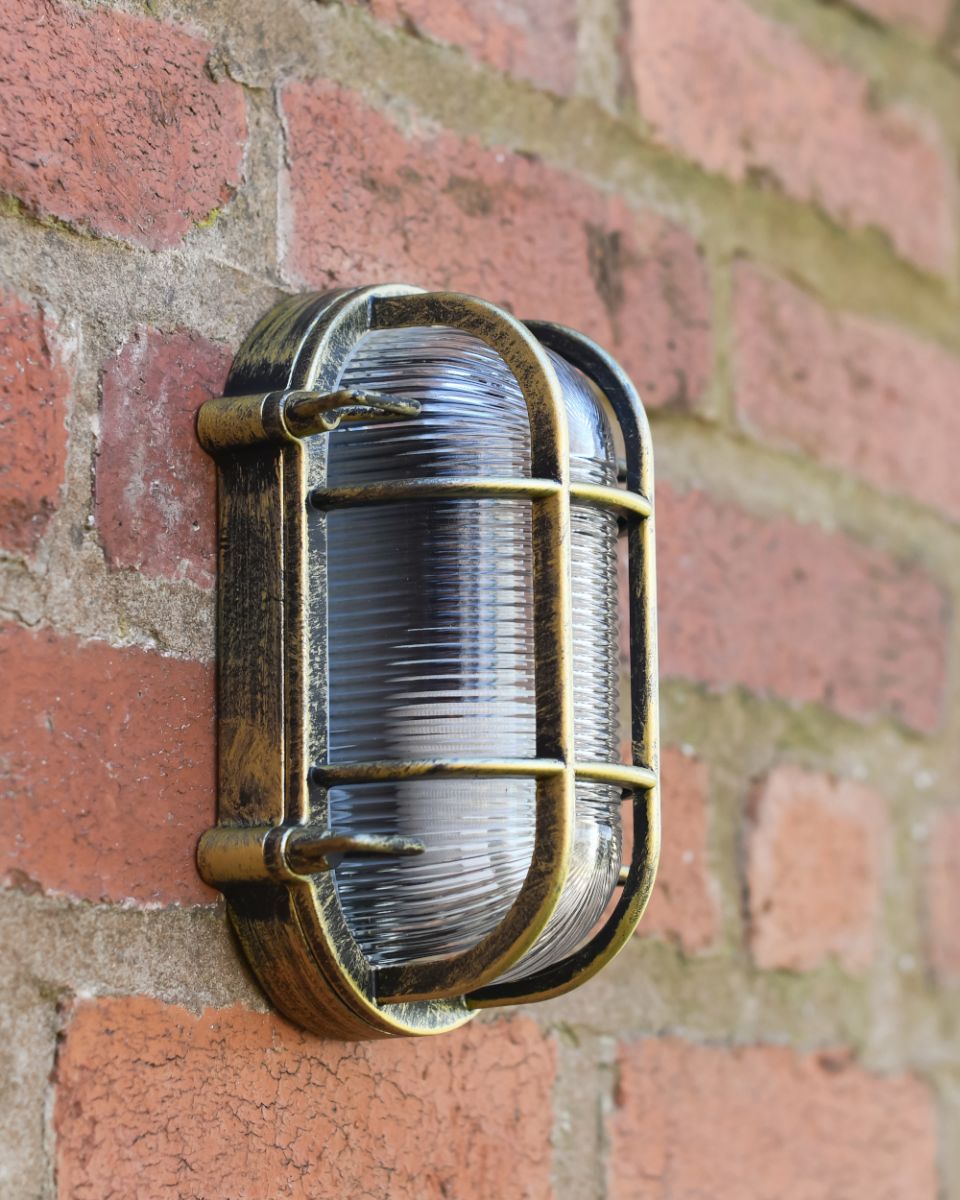Nautical "Skipper" Bulkhead Wall Light Side On