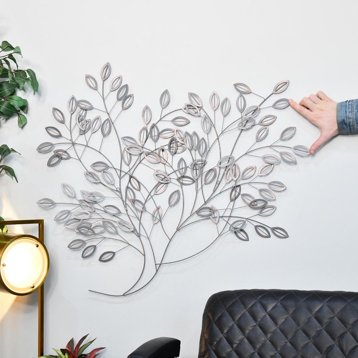 Silver Bush Wall Art to Scale