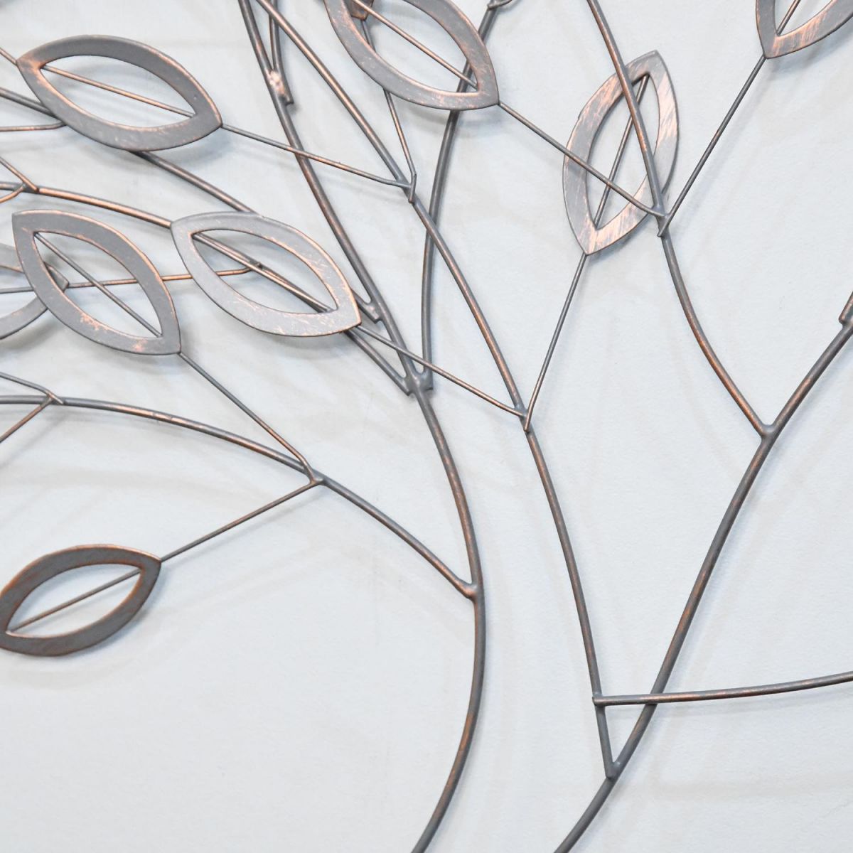 Close-up of the Silver Finish on the Wall Art