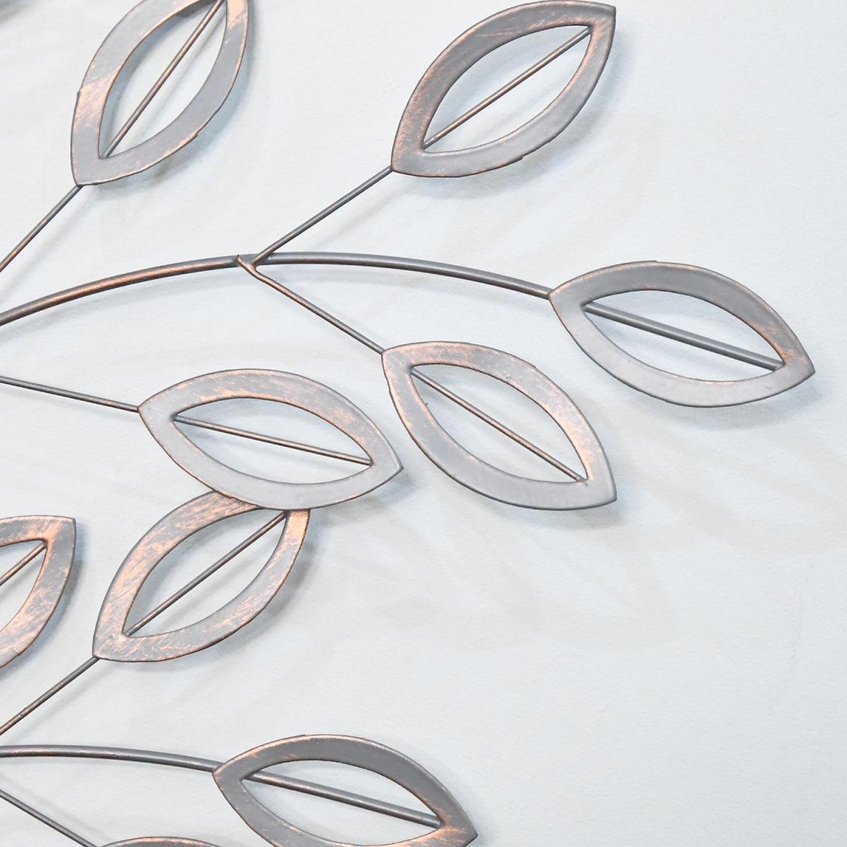 Close-up of the Silver Finish on the Wall Art