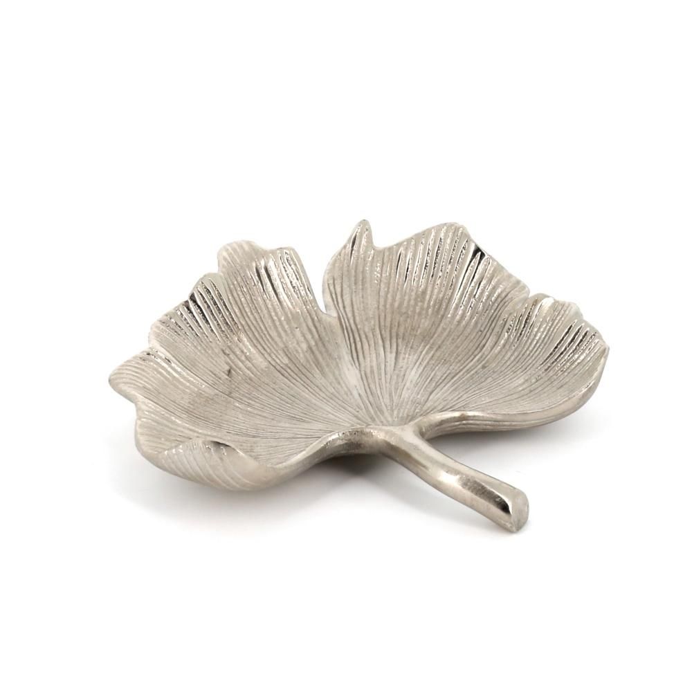 Ginkgo Leaf Design Dish in Silver 