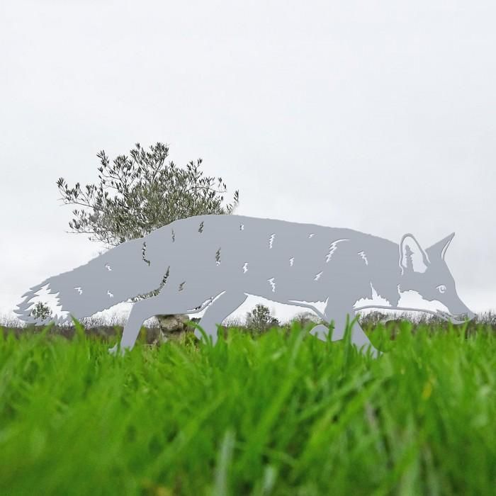 Iron Silhouette Fox in Silver