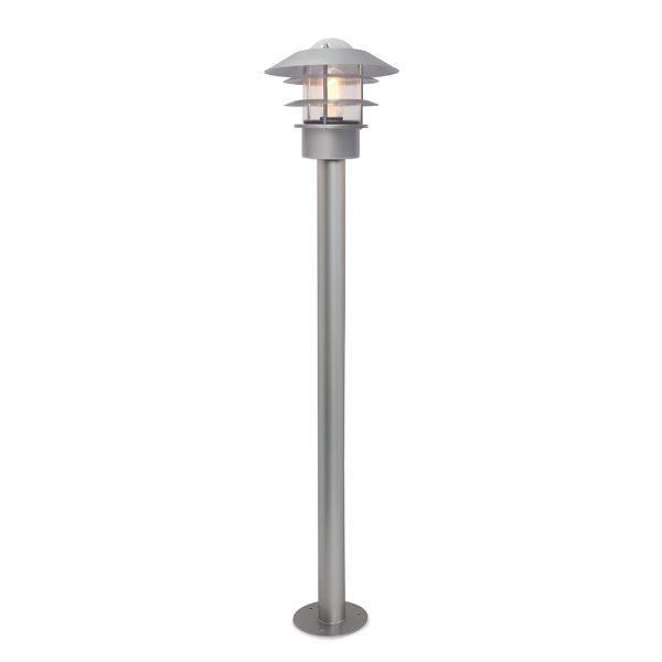 Silver "Skive" Contemporary Miniature Lamp Post Set - 1m