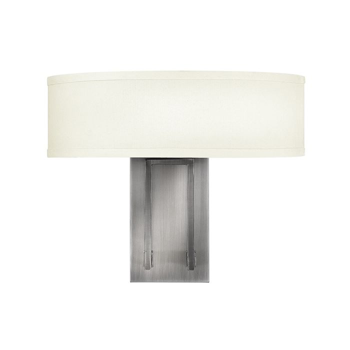 "Trenmire Court" Contemporary Two Bulb Wall Light With Cream Shade