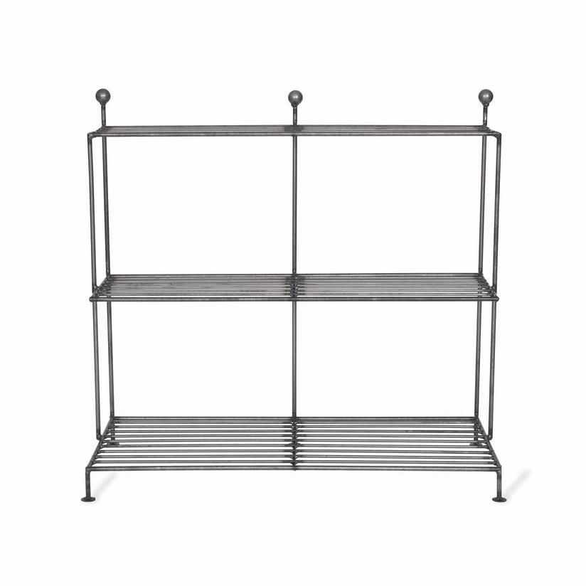 Simplistic Plant Shelving Stand in an Natural Steel Finish