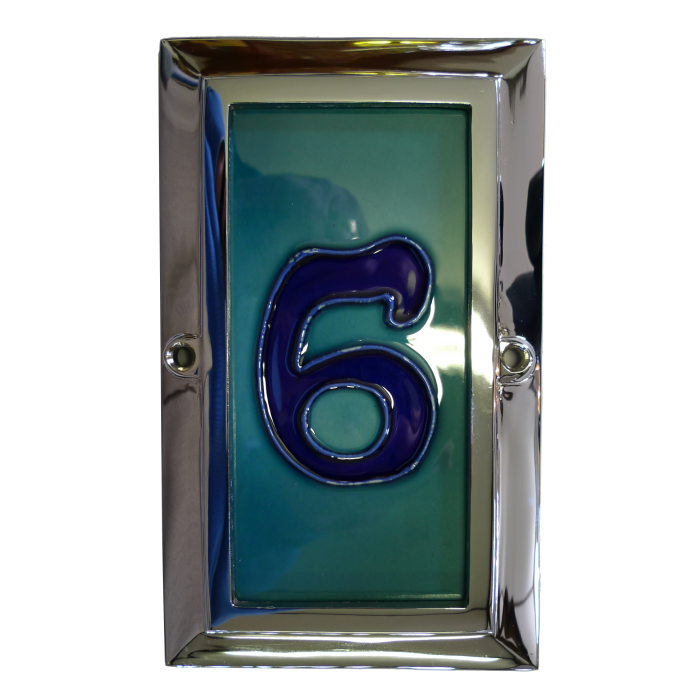 Single Brass Plain Number Tile Frame