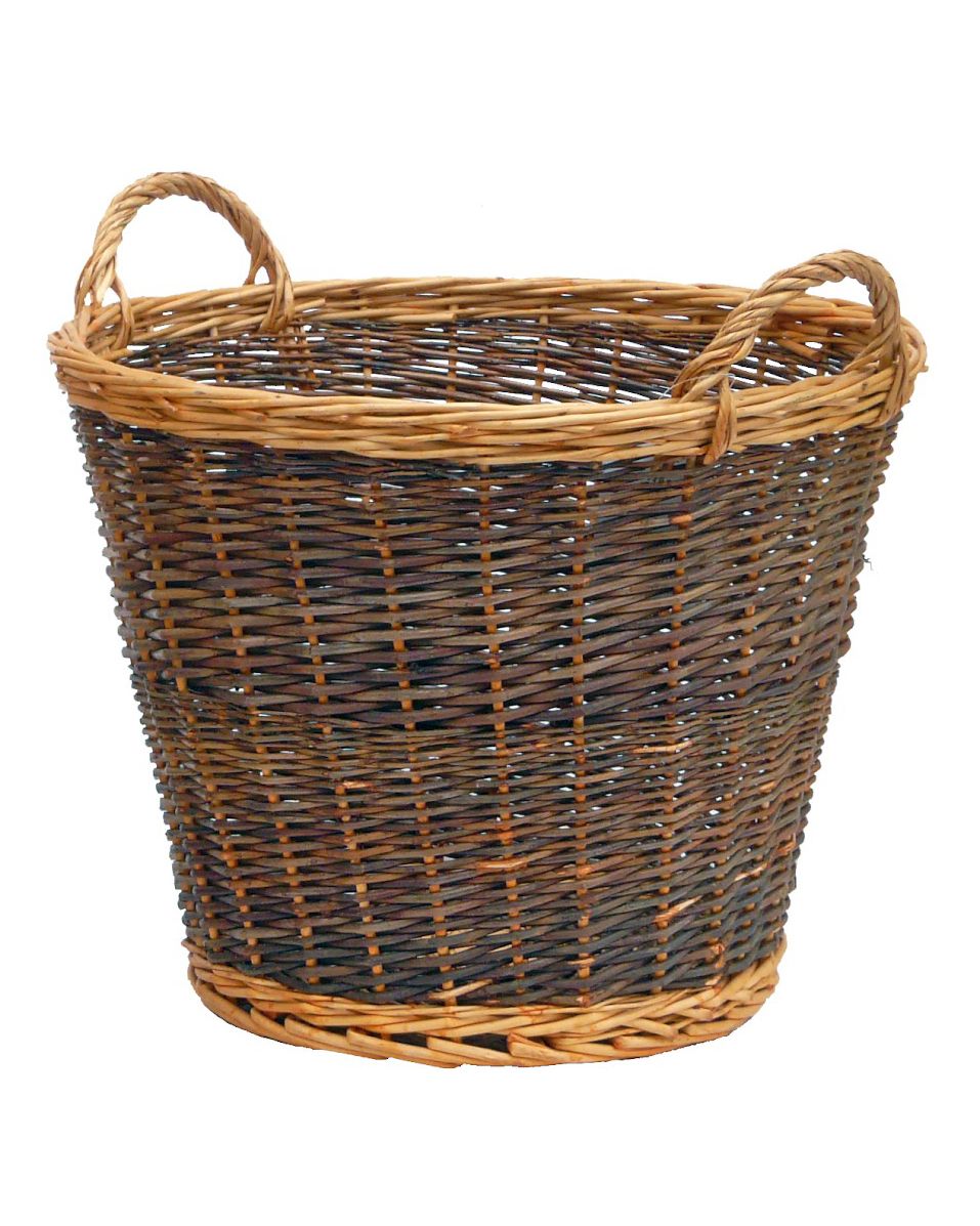  Traditional Log Basket in a Brown Finish