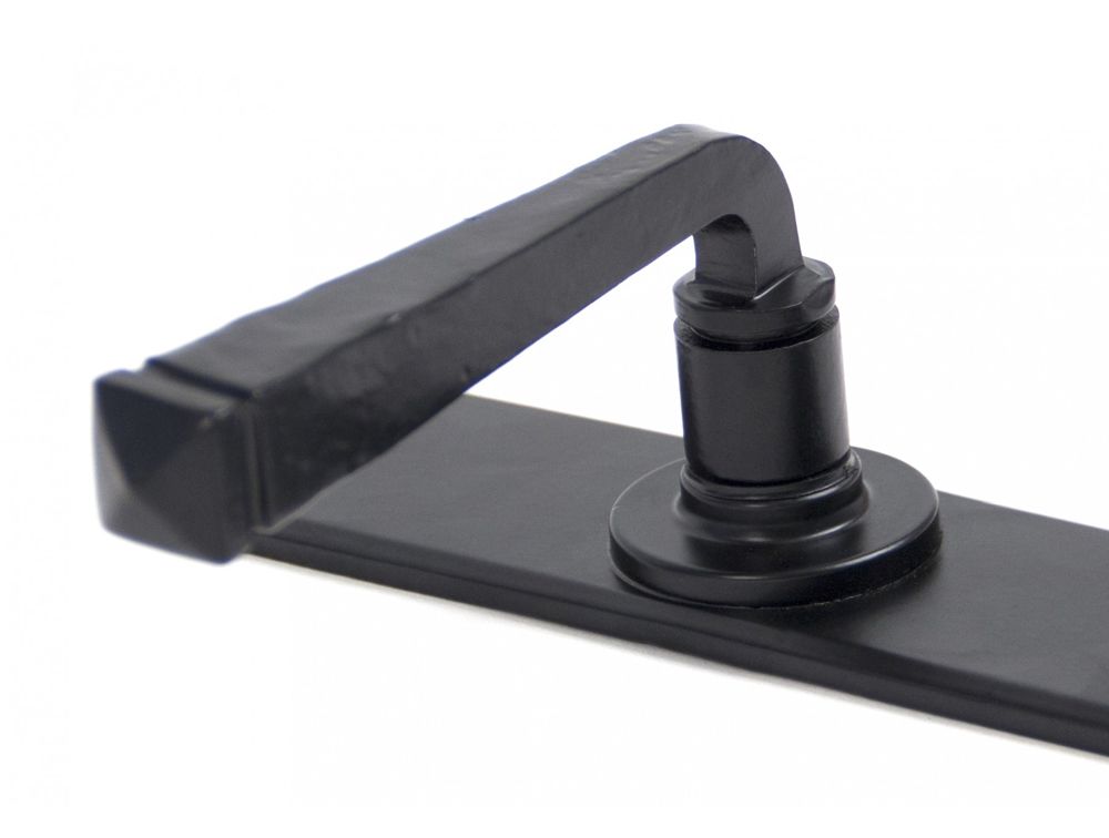 "Thornton" Smooth Black Iron Contemporary Door Handles