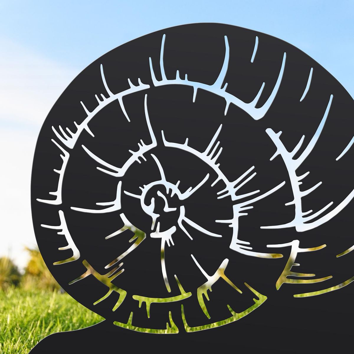 Snail Silhouette in an Black Finish