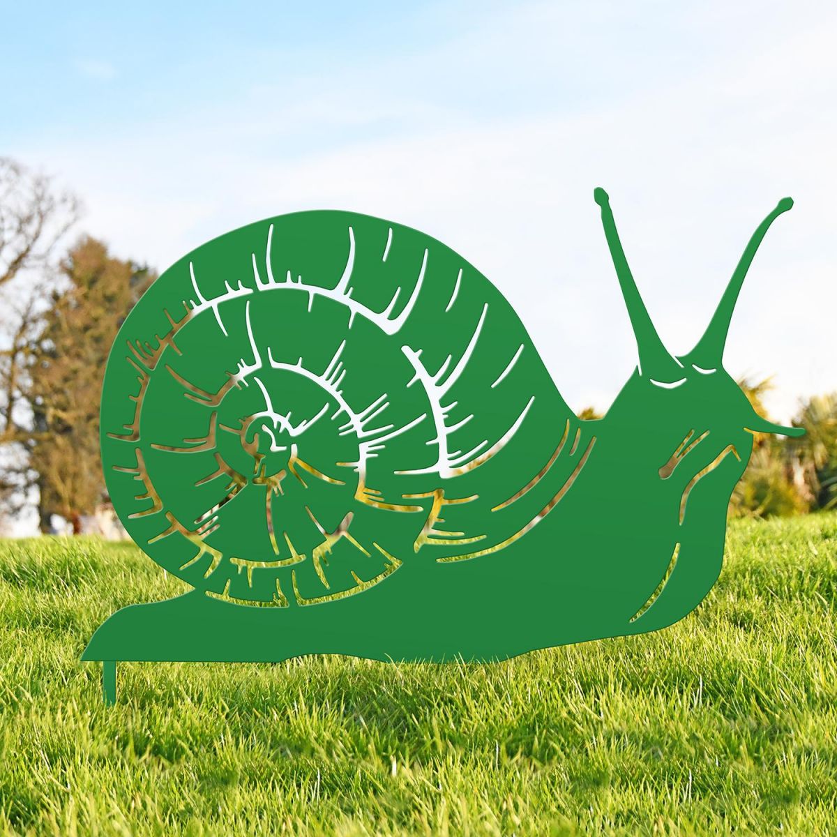 Snail Silhouette in Situ in the Garden