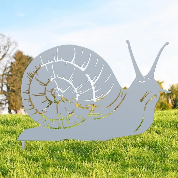 Snail Silhouette in Silver 