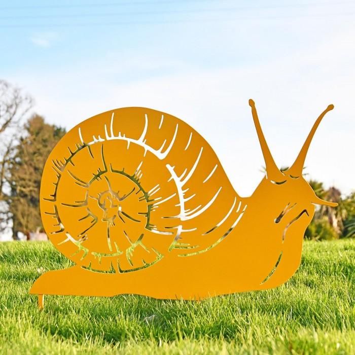 Snail Silhouette in Yellow