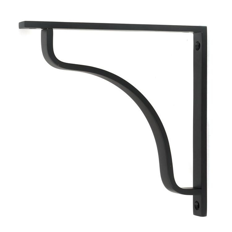 Solid Brass Black Shelf Bracket - 200mm x 200mm