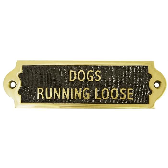 Dogs running loose sign