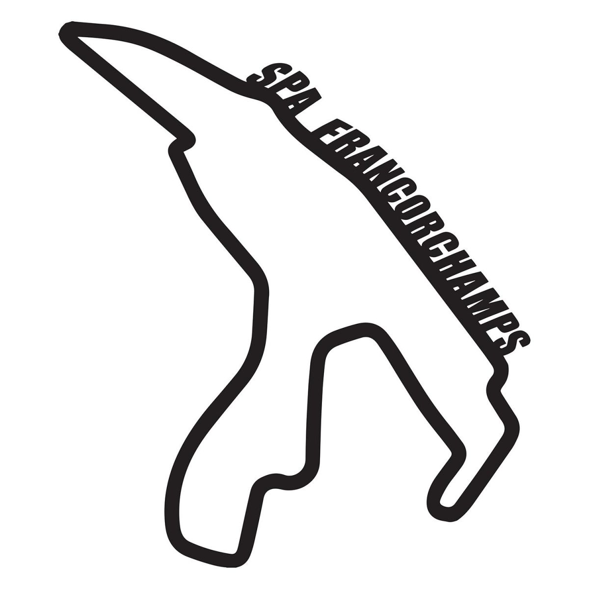 Spa-Francorchamps Race Track Wall Art Dimensions 