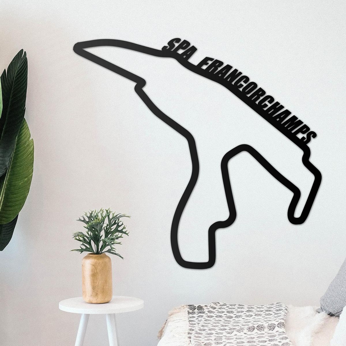 Iron Spa-Francorchamps Race Track Wall Art in the Living Room