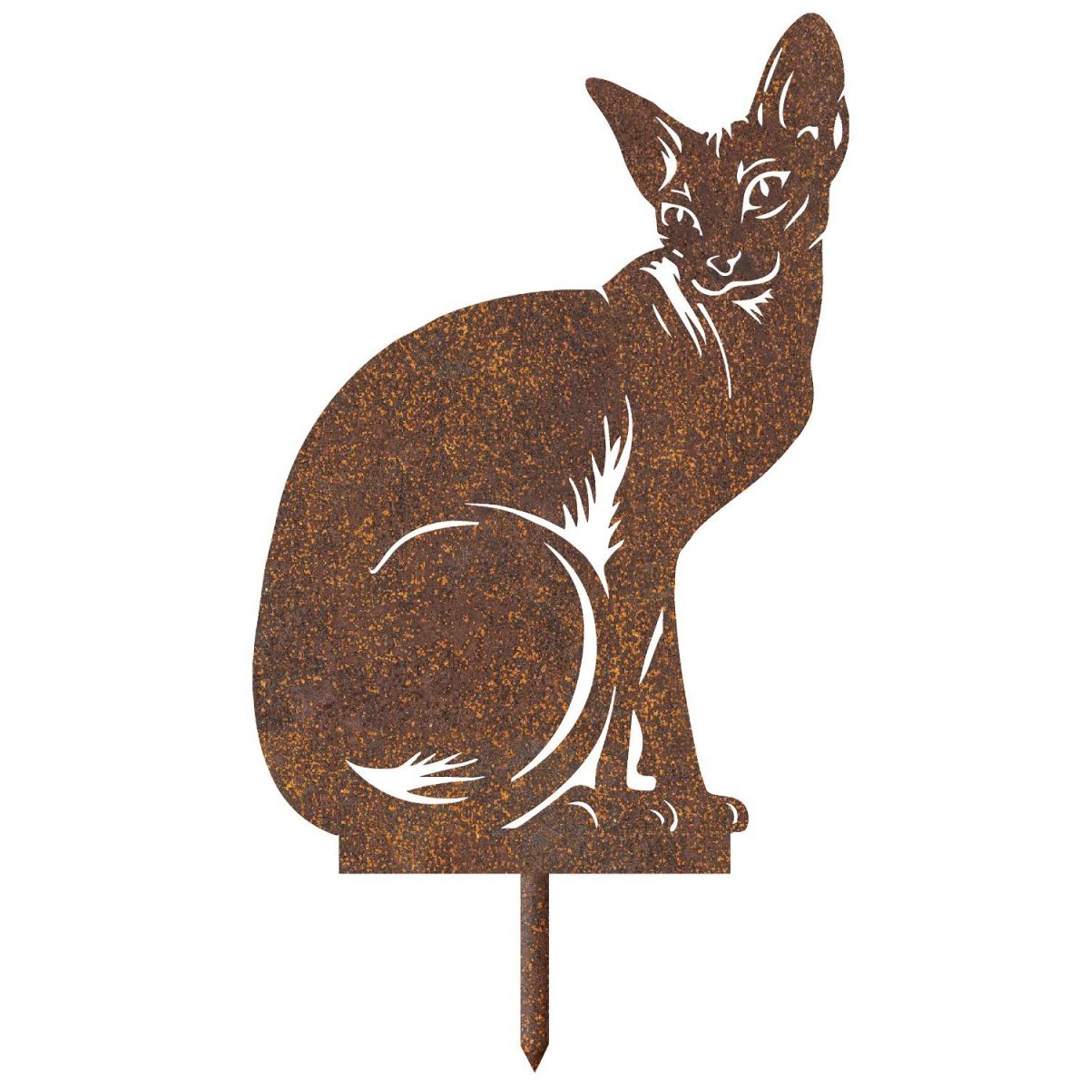 Rustic Cat Garden Silhouette 