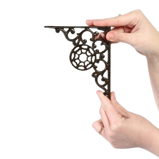 "Harrison" Iron Shelf Bracket To Scale