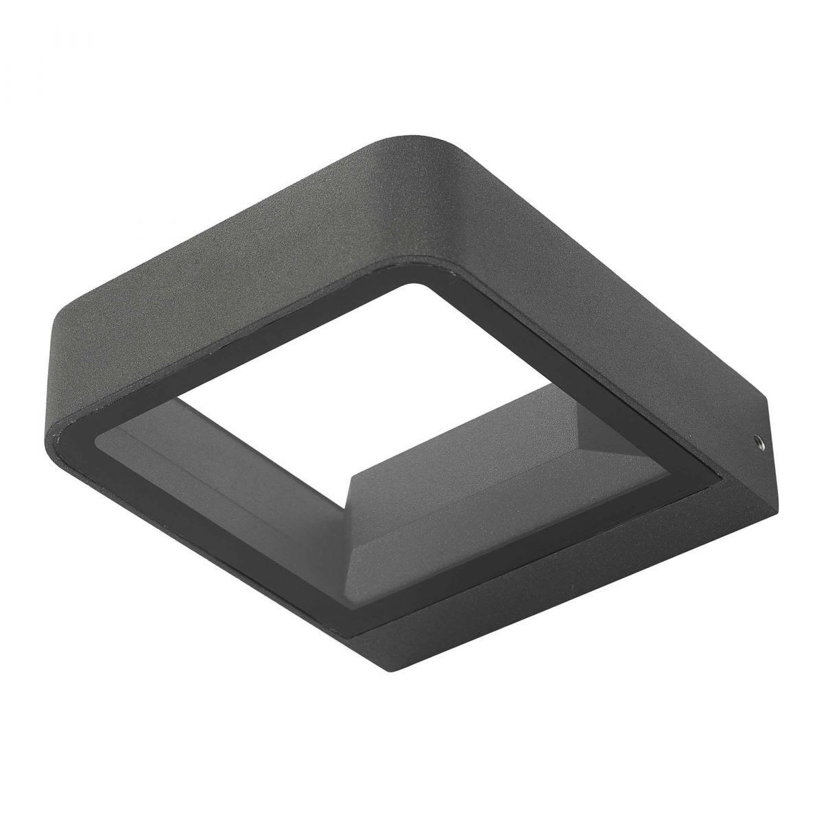 Square Contemporary Wall Light in a Matt Grey Finish