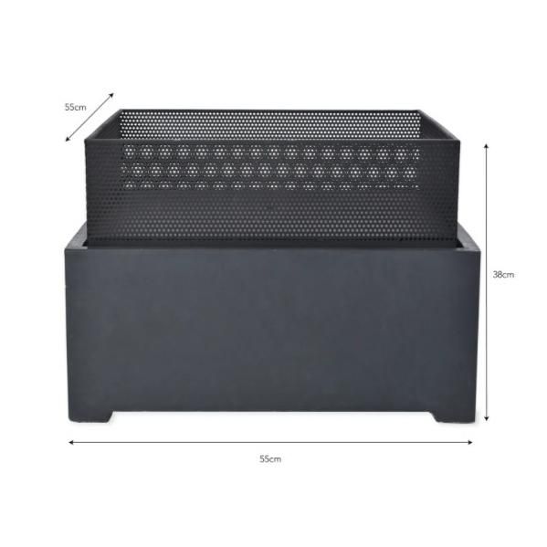 Square Mesh Fire Pit & Wood Burner Measurements