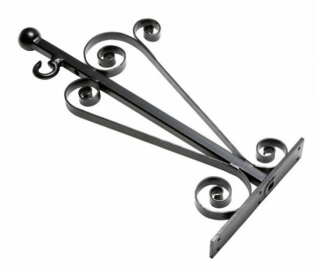 Square Iron Hanging Lantern With Bracket