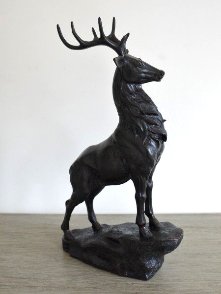 Highland Stag Ornament Finished in Deep Bronze