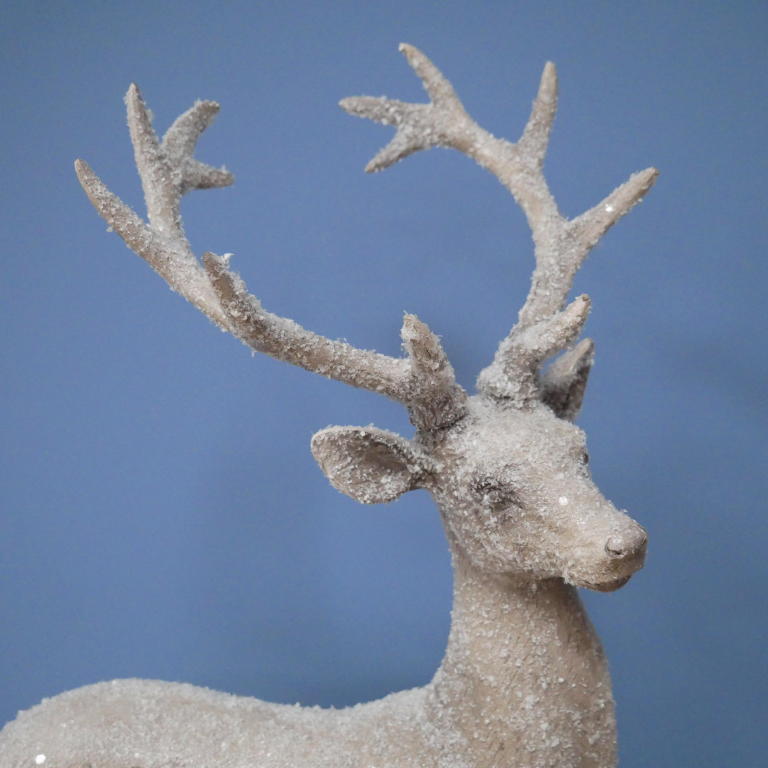 Close-up of the Head of the Stag on Ball Sculpture