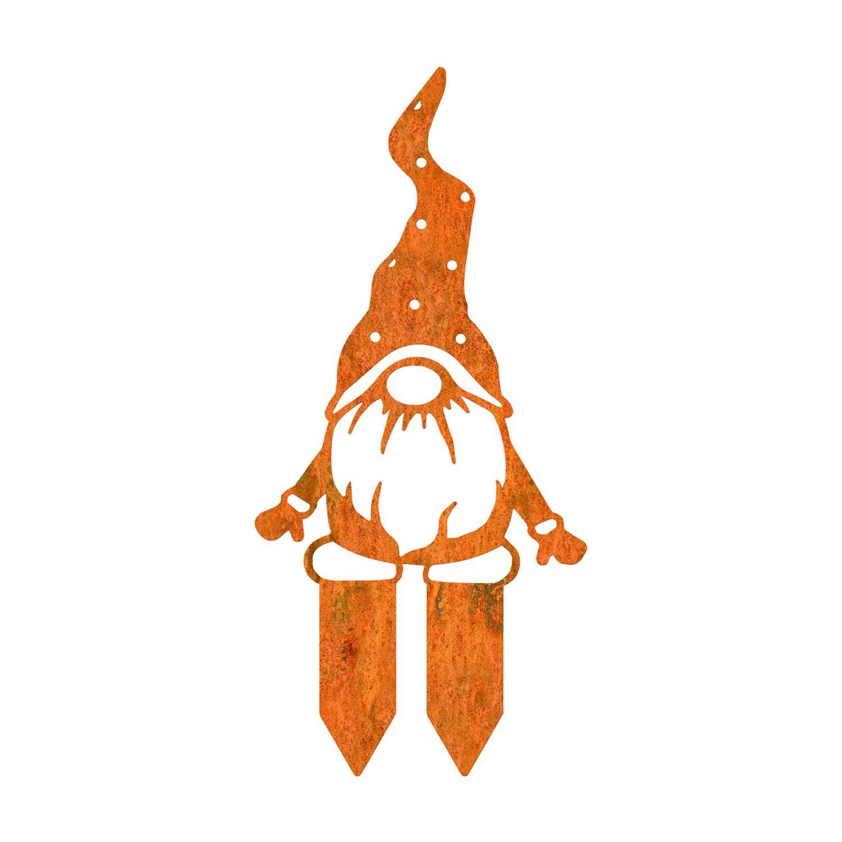 Standing Gonk Gnome Silhouette in a Rustic Finish