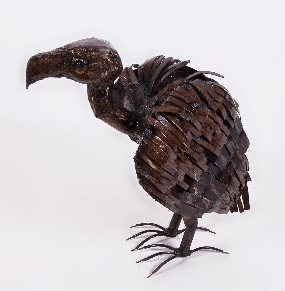 "Kendrick Falls" Standing Vulture Garden Sculpture