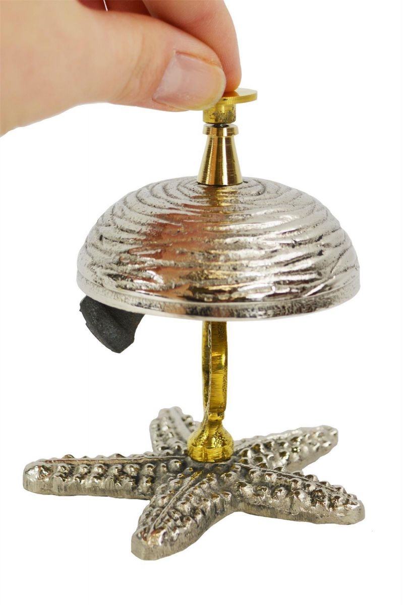 Silver & Gold Star Fish Reception Bell